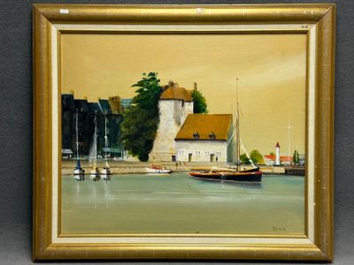 ALAIN (XX°) Voiliers au port d'Honfleur