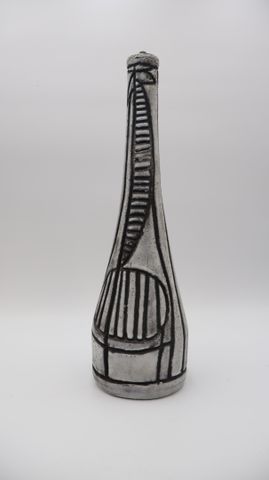 ATELIER DIEULEFIT : vase à long col en céramique montée en lampe ...