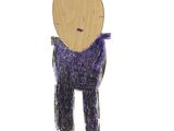 a drawing of a person with a purple shirt on