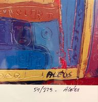 ALEOS (né en 1950). Masque et symboles africains. (photo 3)