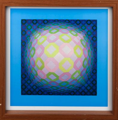 VICTOR VASARELY (D’APRES), « OKTA POS », Impression offset en couleurs