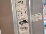 a close up of a metal door with a sticker on it