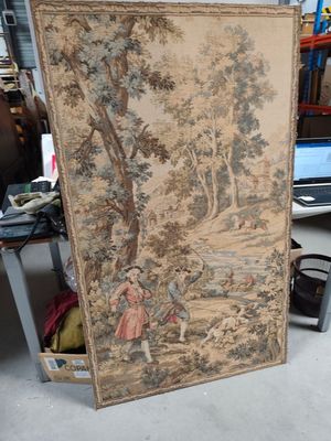 a picture of a painting hanging on a wall in a room