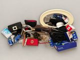 a picture of a pile of assorted items sitting on a table