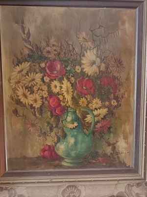 Marcel CARADEC (1901-1998) "Bouquet de fleurs", huile sur to…