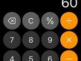 a close up of a calculator on a cell phone