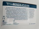 the label on the back of a box of benzza - clean