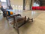 a long table in the middle of a large room