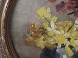 a picture of a painting of flowers in a vase