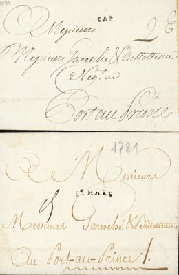 Colonies Françaises HaIti 1781: 1 précurseur de "CAP" vers P…