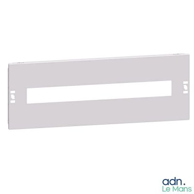 the front of a white wall mounted light fixture with a white background