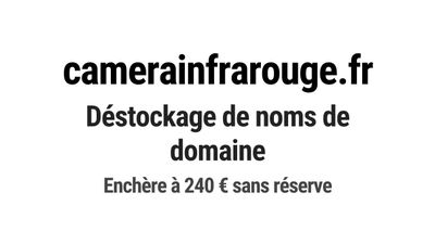 Nom de domaine camerainfrarouge.