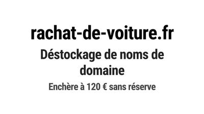Nom de domaine rachat-de-voiture.