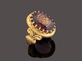 an amethorate and gold ring