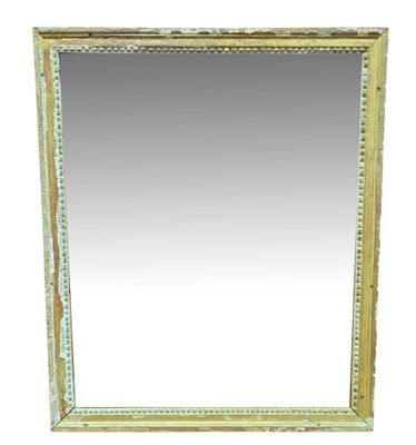 PETIT MIROIR au tain au mercure rectangulaire en bois sculpt…