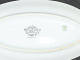 a white plate with a black and white design on it