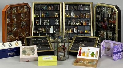 a lot of different items in a display case