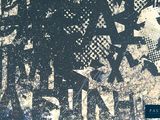 a black and white photo of a wall with graffiti