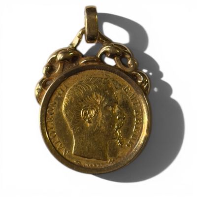 Pièce en or (900) de 20 Francs Napoléon III tête nue (1859, …