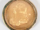 l'image d'une pièce d'or sur laquelle figure l'image d'un homme