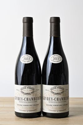 deux bouteilles de vin posées l'une à côté de l'autre sur une table en bois