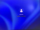 a computer screen with a blue background and a person icon on it