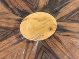 a wooden table with a wooden star design on top of it