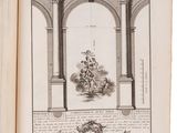 an open book with a drawing of a man riding a horse