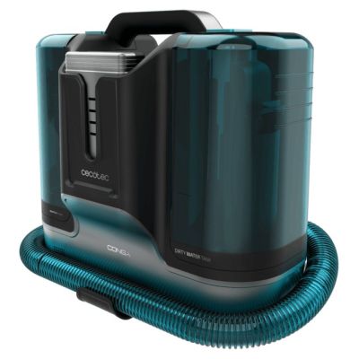 une image représentant un aspirateur bleu et noir sur fond blanc