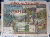 une affiche représentant une carte des Alpes françaises