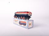 a toy train that is sitting on top of a box