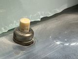 a close up of a car ' s dashboard with a water leakr