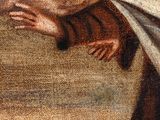 a painting of a man and a woman standing next to each other