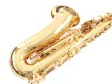 an image of a gold saxophone on a white background