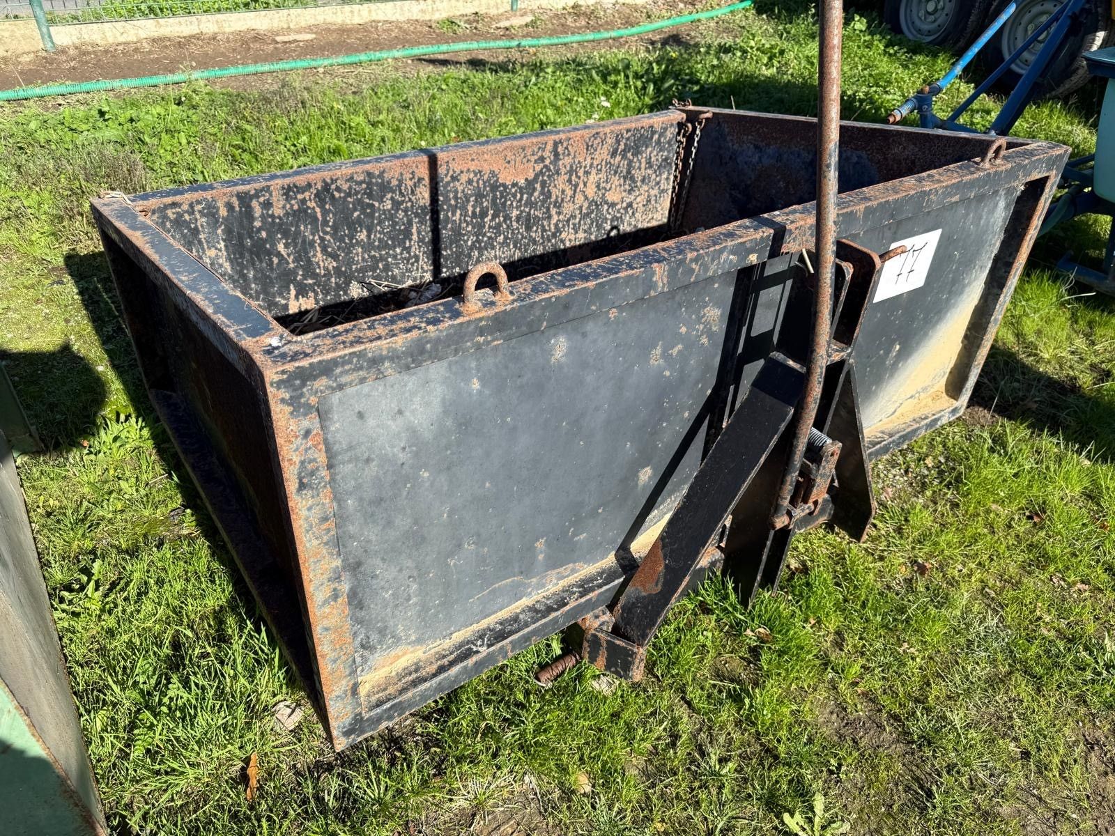 Benne tracteur portée 3 points (noire)