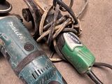 an image of a corded corded drill and a corded drill on the ground