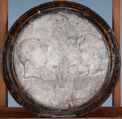 D'après David d'ANGERS (1788-1856) Bas-relief en plâtre repr…