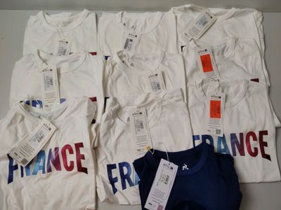 Lot de 10 tee-shirts LE COQ SPORTIF Paris 2024, diverses tai…
