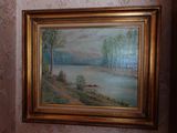a picture of a painting hanging on the wall