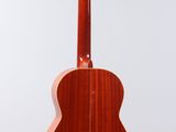 a close up of an acoustic guitar on a white background