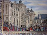 a picture of a painting on the wall of a building