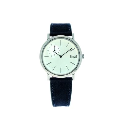 montre-bracelet avec cadran blanc et bracelet en cuir noir