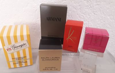 Lot de 5 miniatures (kenzo, ralph lauren, armani, giorgio et…