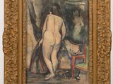 an image of a painting of a nude woman in a gold frame