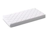 le matelas est constitué d'un surmatelas blanc et épais