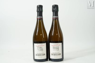 deux bouteilles de vin posées l'une à côté de l'autre sur une surface blanche