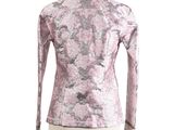 the back of a pink and silver jacket on a mannequin mannequin mannequin mannequin mannequin mannequin mannequin mann