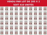 vendu par lot de 205 x 2 soit 410 unites