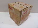 a cardboard box that is sitting on a table