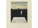 an image of a painting of a person standing on a platform